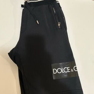 Dolce & Gabbana black cotton track shorts